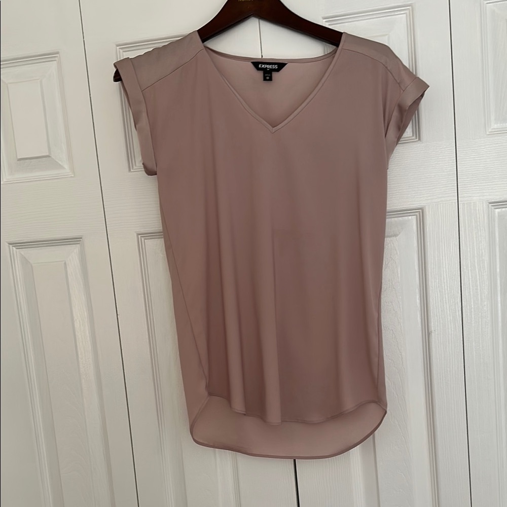 Express Pink Cap Sleeve Blouse